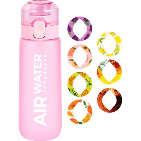 Bouteille d'eau aromatisée à l'air de avec paille dosettes saveur aléatoire gobelet sport étanche et pour l'extérieur 750 ml (1/5)