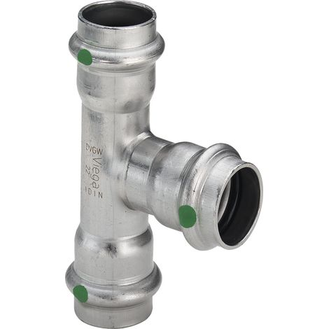 VIEGA Té de réduction Sanpress Inox acier inoxydable 28x15x28mm