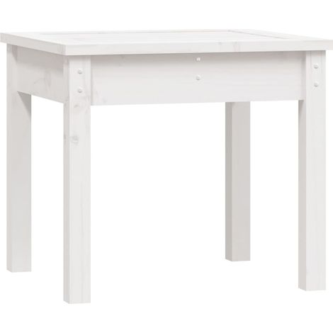 Panca da giardino mobili da giardino per esterni terrazza bianca 50 x 44 x 45 cm in legno di pino massiccio 020011653