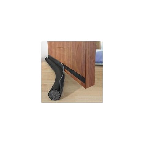 96cm Anti Froid Bas de Porte Unilatéral avec Joint Auto Adhésif, Protection Contre Les Courants d’air et Le Bruit, Weather Stripping Door Seal Strip (Noir) (1/5)