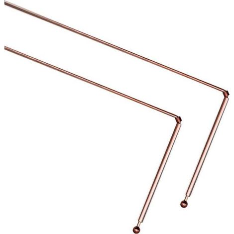 Baguettes de Sourcier en Cuivre Pur 99,9 pour Divination et Détection d'Énergies 2 Pièces (1/4)