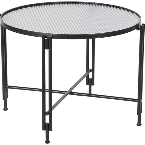 Metallmetall Coucht Tabelle 63x63x46 Schwarzes Metallglasmaterial mehrfarbige Farbfamilie Niedrige Tische Details (1/4)