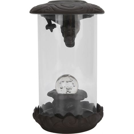 Brûleur d'encens à reflux en forme de dragon, en porcelaine rouge, avec pare-brise et éclairage LED créatif, décoration intérieure (1/5)