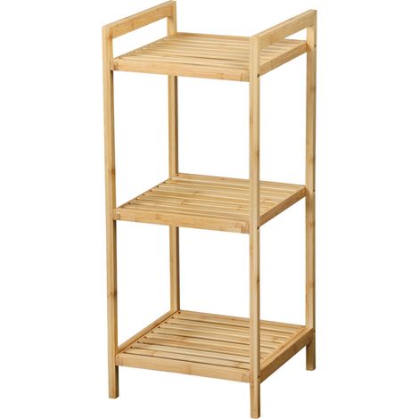 Armoire à trois tiroirs en bambou, KESPER, 30 x 30 x 70 cm (1/4)