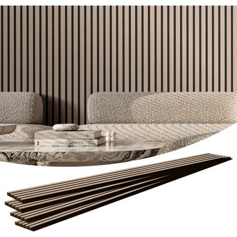 Panneaux acoustiques à lattes en bois 2400 x 200 mm (1/5)