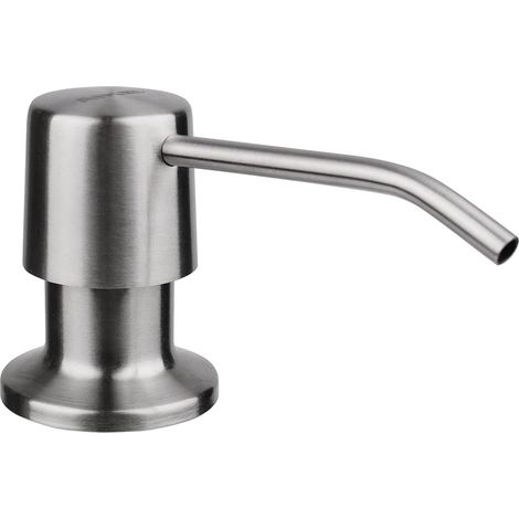 Distributeur savon encastrable 500 ml acier inoxydable, détergent évier salle de bain/cuisine