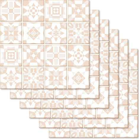 30 Pièces Stickers Carrelage Auto-adhésif Imperméable Marbre Carrelage Autocollant Sticker Décoration Mural pour Cuisine Salle de Bain-20x20cm (1/5)
