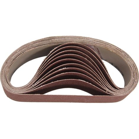 Paquete de 10 lijas de banda, de 30 x 330 mm, grano 800, para amoladoras y herramientas rotativas. (1/5)
