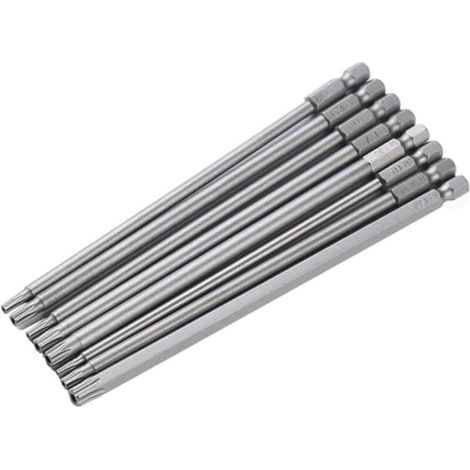 8pièces Jeu Embouts De Tournevis Étoile Embouts Coffret Outils Pour Réparation,100 mm de long