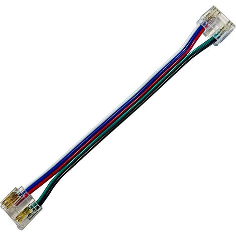 Connecteur rapide pour rubans LED RGBW 5 broches COB IP20 PCB, câble ruban 12 mm, longueur 10 cm