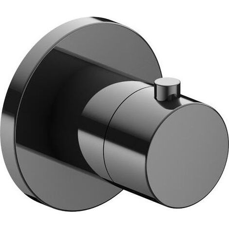 Mitigeur thermostatique IXMO DN 15, rosace à encastrer, carré noir chromé brillant KEUCO