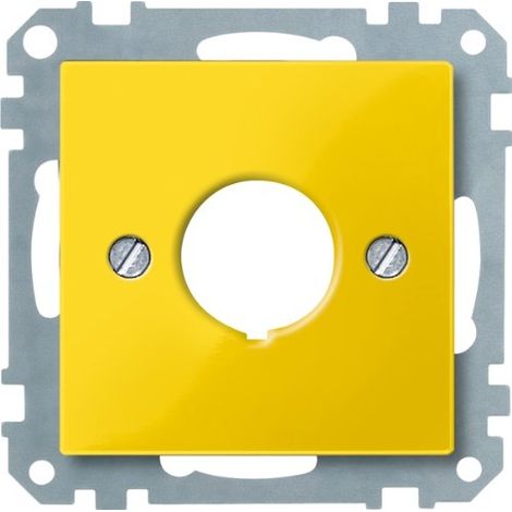 MERTEN 393803 PLAQUE CENTRALE POUR ARRÊT D'URGENCE INTERRUPTEUR, JAUNE, SYSTÈME M