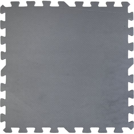 Tapis de sol en puzzle gris 50 x 50 cm, épaisseur 8 mm, en EVA résistant – protection optimale pour les liners de piscines gonflables (1/5)