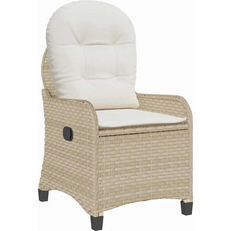 Maison Exclusive - Liegestuhl mit Kissen Beige 56 x 66 x 95 cm Po