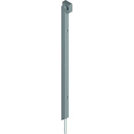 Verrou en applique CLASSIC DS à tête boucle longueur 500 mm gris RAL 9006 - LA CROISEE DS