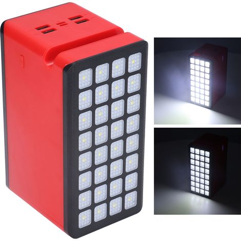 Batterie externe solaire à 32 LED, grande capacité de 100 000 mAh, 4 ports USB pour une charge rapide, trois modes d'éclairage, résistante à la poussière, idéale pour le camping, la randonnée, l'avent (1/5)