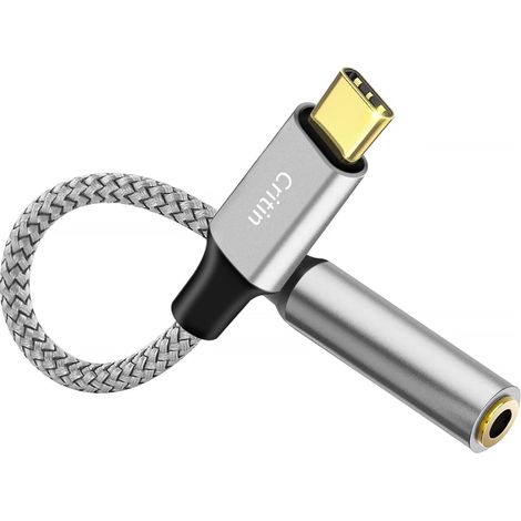 Adaptateur USB C vers prise jack 3,5 mm, USB de type C vers prise casque auxiliaire, câble de type C vers casque audio numérique auxiliaire de 3,5 mm pour Samsung Galaxy S23 S22 Note10 Huawei (1/5)