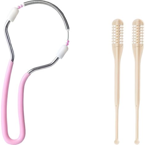 Épilation de poils du visage (3 pièces), dispositif d'épilation par fil pour les poils des lèvres et du visage des femmes, épilateur pour barbe et poils des jambes : 1 épilateur + 2 épilateurs de poil (1/5)