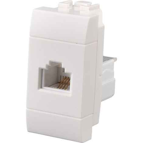 Serie Civile A2ZWORLD MBL Bianco Compatibile Con Bticino Living Light (Presa Telefonica RJ11)
