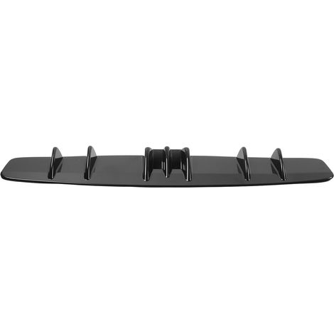 Kit carrosserie extérieur noir brillant avec aileron arrière universel, diffuseur de pare-chocs arrière en forme d'aileron de requin (1/5)