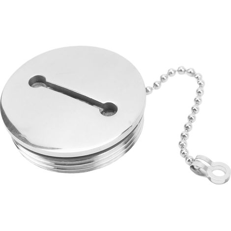 Tankdeckel für Schiffstreibstoff, Bootszubehör, Edelstahl, mit Kette, 50 mm (1/5)