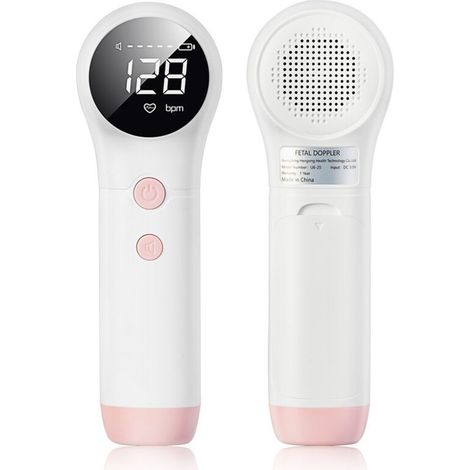 Détecteur portable, alimenté par batterie, idéal pour une utilisation à domicile et une surveillance en toute sécurité – inspiré par l'amour maternel, blanc (1/4)