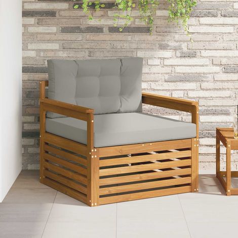 Outdoor-Sofa Massives Akazienholz und Polyester