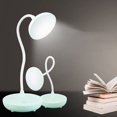 Kabellose LED-Schreibtischlampe, leistungsstarke Leselampe, Touch-Steuerung, dimmbar, 3 Helligkeitsstufen, Schreibtischlampe fürs Schlafzimmer, Nachttischlampe (Aprikose) (1/5)