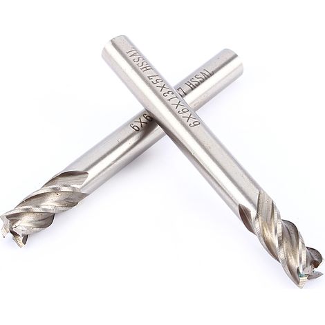 Fraise à 4 dents en acier rapide (HSS) de haute qualité, queue droite, usinée CNC, 4 à 12 mm. (1/5)