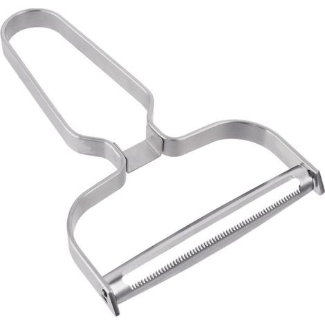 Pelador de rábanos y verduras de alta calidad, fabricado en acero inoxidable con mango de acero inoxidable recubierto de plástico, para frutas, verduras, patatas y pepinos.
