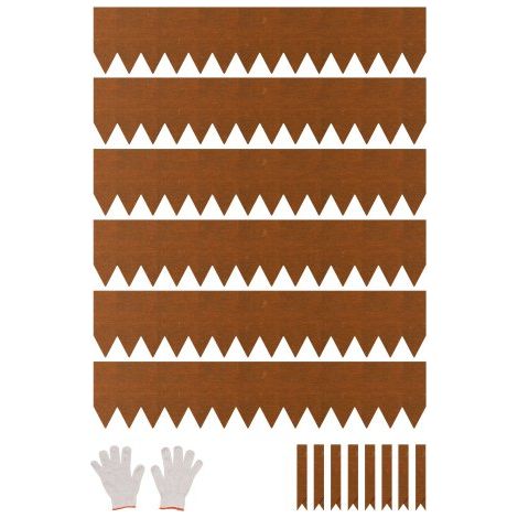 Rasenkante, 6er Pack, 1016 x 203,2 x 1,5 mm, Gartenpalisade aus Metall, Beeteinfassung, Beetumrandung, biegbare Garteneinfassung, Raseneinfassung für Blumenbeete, Hofwegteiler (1/5)