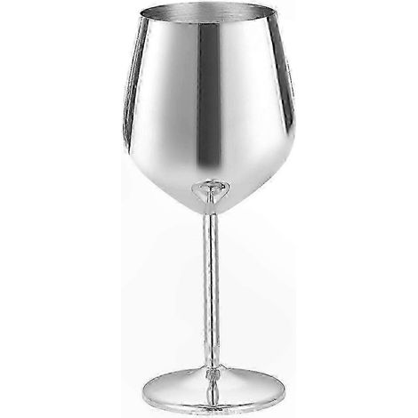 Ensemble de verres à vin en métal résistant, gobelets argentés pour une utilisation en extérieur, parfaits pour les amateurs de vin. (1/5)