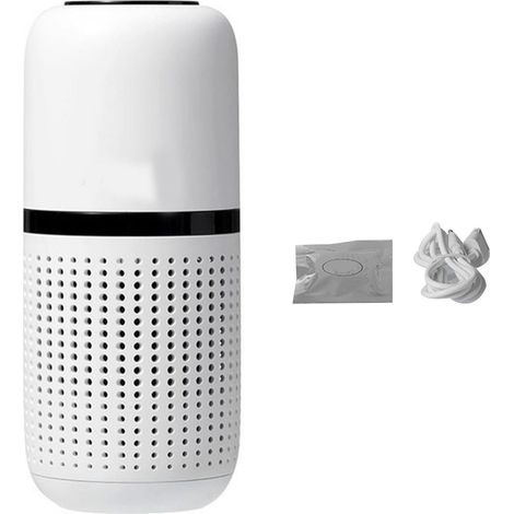 Purificateur d'air voiture ioniseur négatif nettoyage profond odeur mini filtre auto blanc avec tablette aromathérapie fumée tabac (1/5)