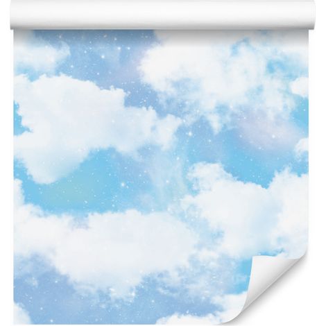 Bellissima carta da parati con nuvole per soggiorno e camera da letto, 50x1000 cm (1/5)