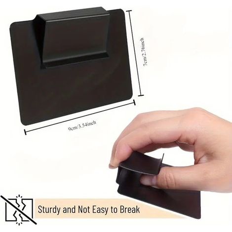 15 piezas - etiquetas extraíbles con clip - mini pizarras - clip para tablero de clasificación de almacenamiento de PVC - negro (1/4)