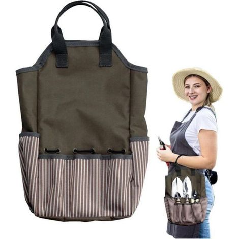 Sac à outils de jardin (1 pièce), sac fourre-tout de jardinage en tissu Oxford, idéal pour le jardinage, les activités de plein air (1/4)