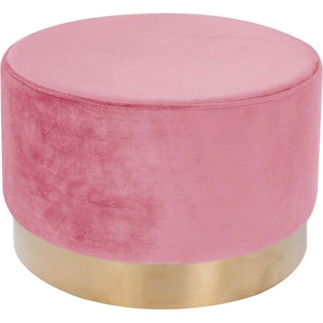 Pouf Rond Déco "Nano" 55cm Rose Foncé (1/3)