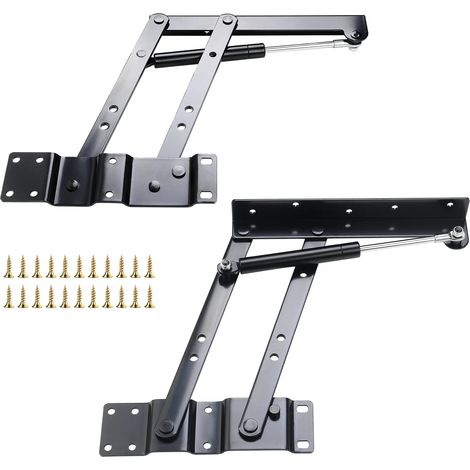 Mécanismes de Levage de Table Basse - 1 Paire de Charnières à Ressort pour Meubles - Matériel de Table Basse Avec Support de Levage (1/4)