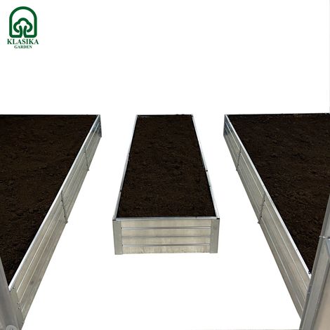 Kit de jardinière surélevées pour une serre 3x2 m, acier galvanisé, Klasika Greenhouses