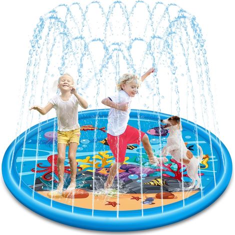 (170 cm) Wassermatte, Wasserspielmatte, Wasserspielgerät für Kinder und Haustiere im Freien, geeignet für Aktivitäten im Freien (1/5)