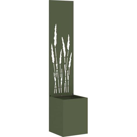 Paravent de jardin vert olive, 32 x 150 cm (1/5)