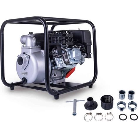 Scheppach – Motopompe à essence auto-amorçante 5.3HP – Débit 60 000 l/h – Hauteur max 28m – Profondeur d'aspiration 7m – Moteur 4 temps 212cc - PWP60