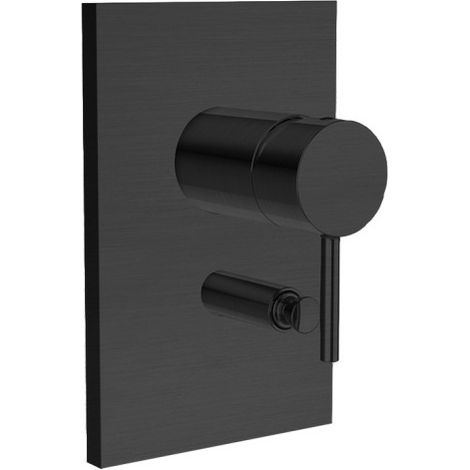 Façade de douche mitigeur avec inverseur Phi Imperial Black - CRISTINA ONDYNA PH68976