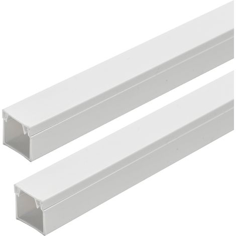 Canalina rigida passacavi 16x16mm 2 metri adesiva e avvitabile bianca Aigostar (1/3)