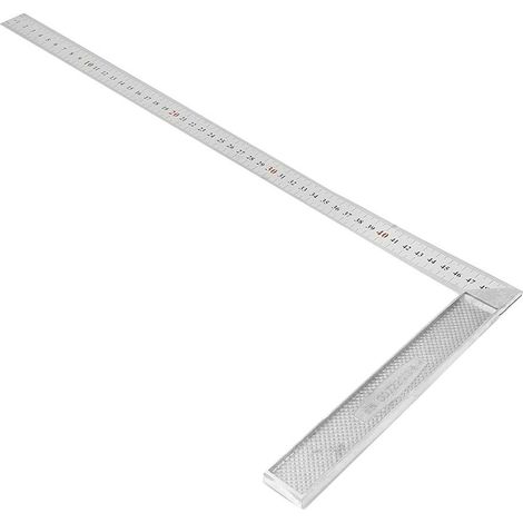 Règle aluminium 50 cm équerre 90° avec butée, règle droite épaisse en alliage d'aluminium pour mesure précise, outil de traçage à angle droit (1/4)