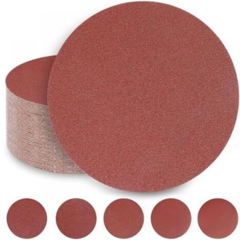 Sanding Discs 180 mm 10 x 60/80/120/240/320 Grit 180 mm Abrasive Discs for Drywall Sander Giraffe Sander (50 Discs) (1/4)