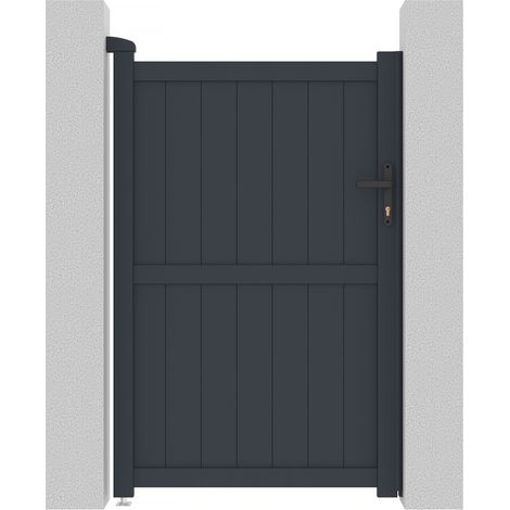 Cancello in alluminio "Maurice" - 101.2 x 155.9 cm - Grigio (1/4)