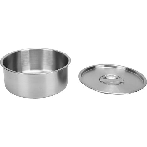 Bol à vapeur en acier inoxydable avec couvercle, épais, résistant à la chaleur, pour la cuisson du riz à la vapeur, 15cm/5,9 pouces (1/5)