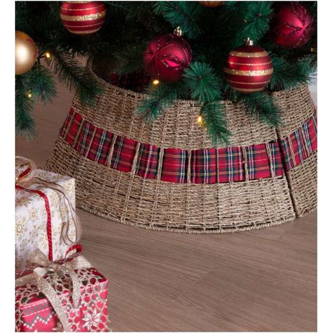 Copri base colore naturale sottoalbero per Albero di Natale decorazione natalizia -Ø 57 cm (1/3)