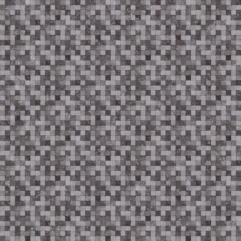 Galerie Natural FX Small Grey Tiles Wallpaper Modern Contemporary Versatile (1/4)
